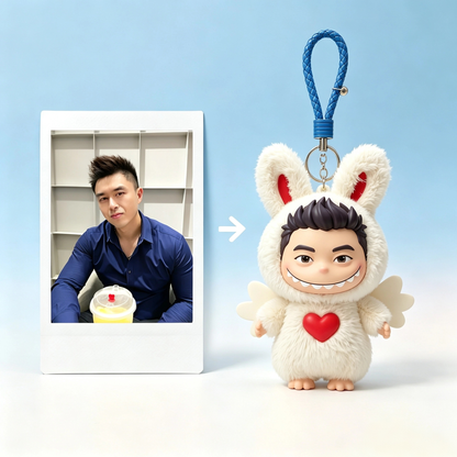Custom 3D-Printed Chibi Photo Keychain