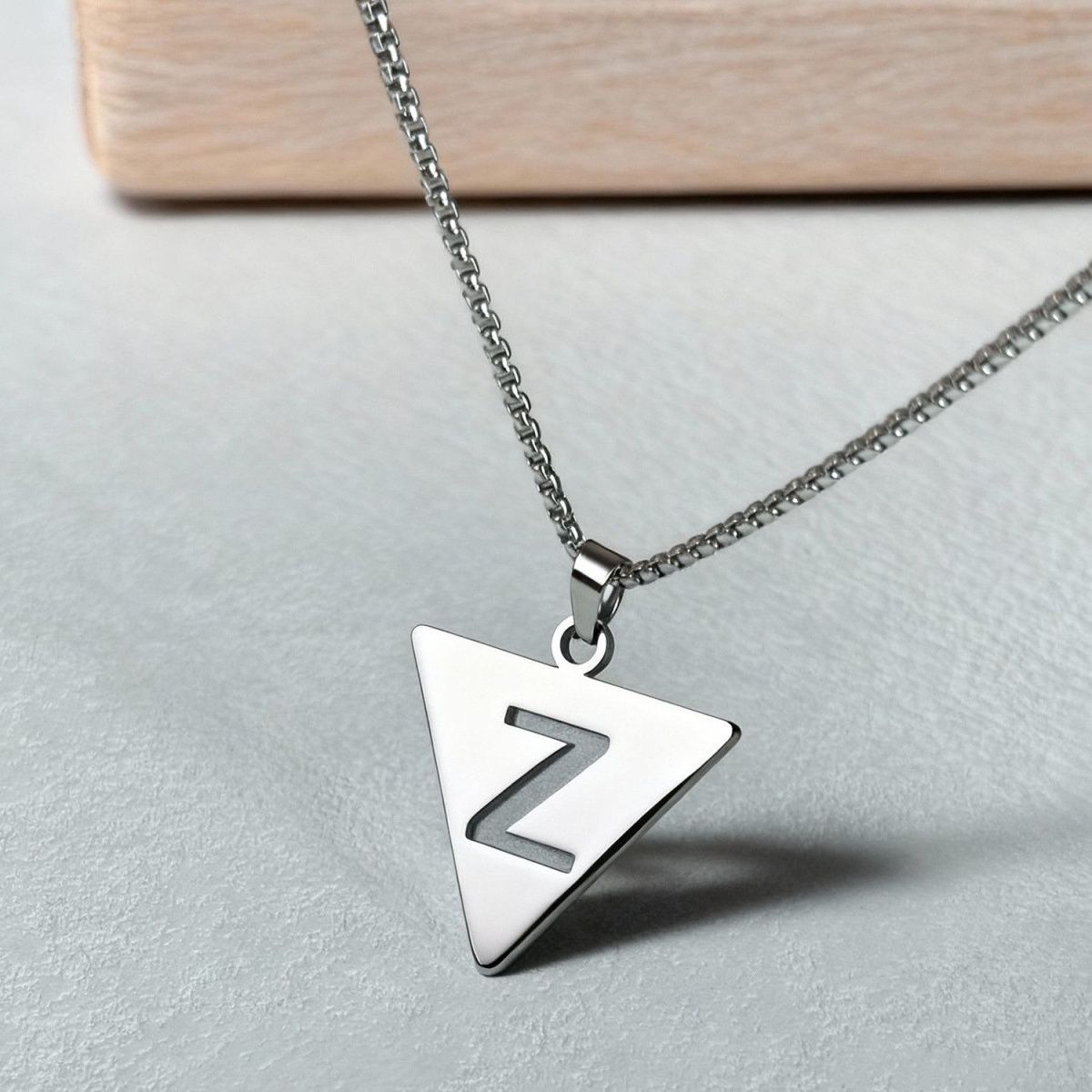 Custom Engraved Letter Necklace
