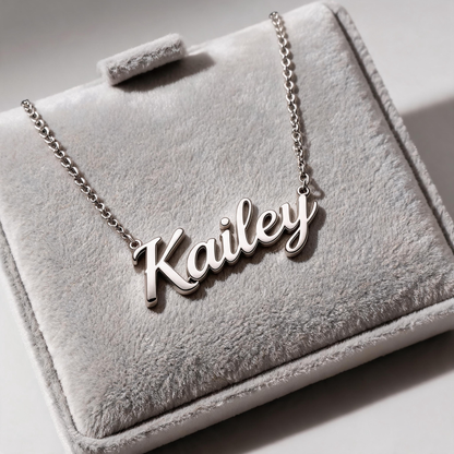 Custom Engraved Letter Necklace