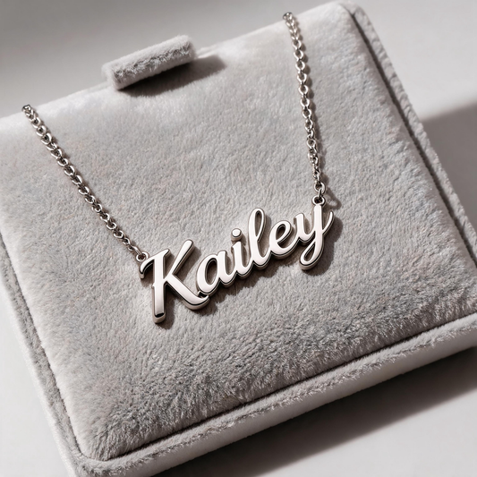 Custom Engraved Letter Necklace