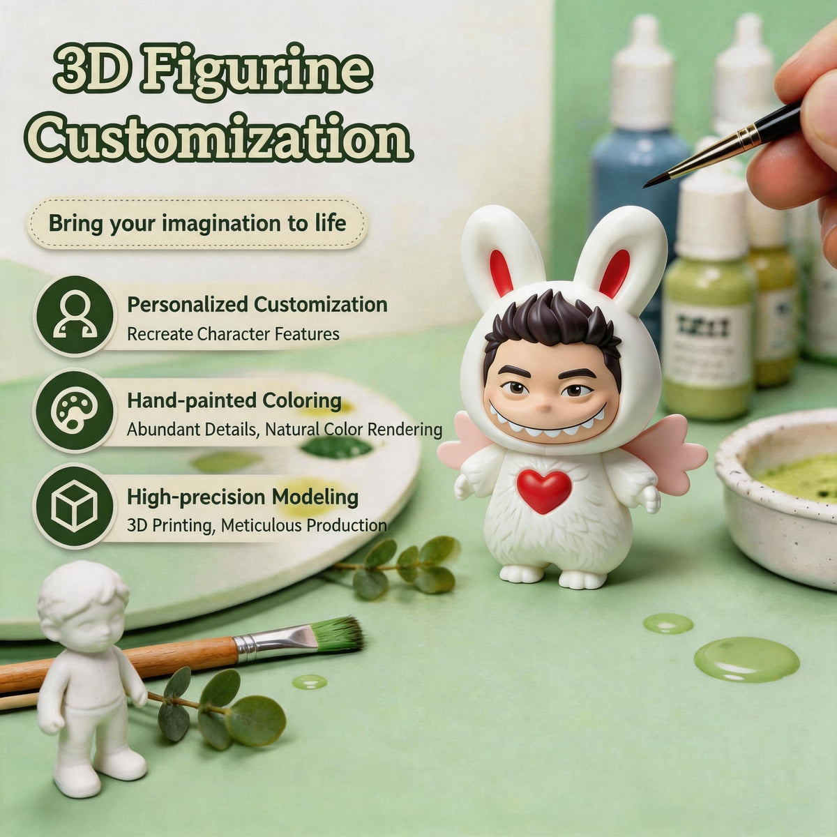 Custom Anime 3D Figurine | Merge Your Portrait With Favorite Anime Character