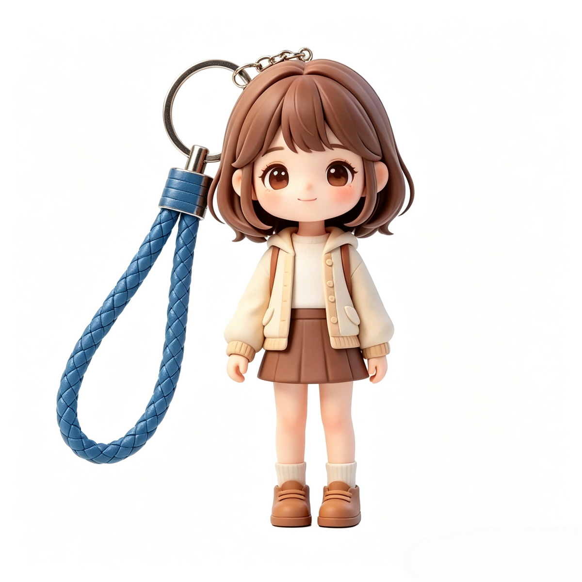 Custom 3D-Printed Chibi Photo Keychain